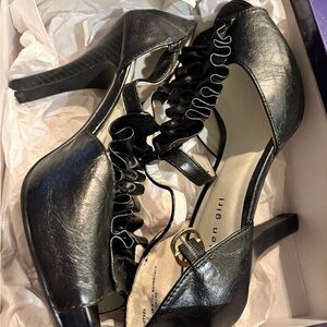 Madden Girl Black Ruffled Heels